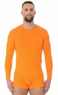 ACTIVE WOOL bluza WEŁNIANA LS12820 BRUBECK pomarańczowa