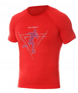 Termoaktywna koszulka Brubeck Running Air Pro SS13280 czerwona