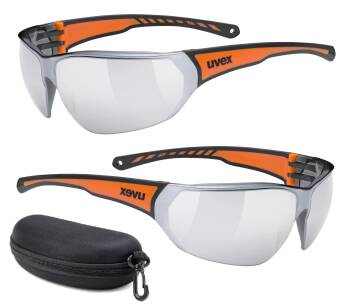Okulary sportowe UVEX Sportstyle 204 orange szyba silver S3 +ETUI