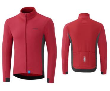 SHIMANO ciepła bluza / kurtka rowerowa WIND Jersey red